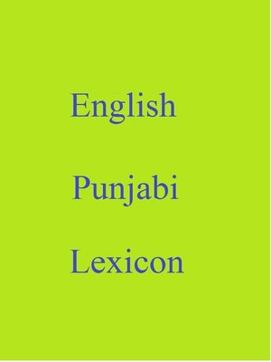 cover image of English Punjabi Lexicon